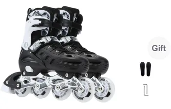 SOFT Inline Skates Silicone Unisex 1 Pair Black White