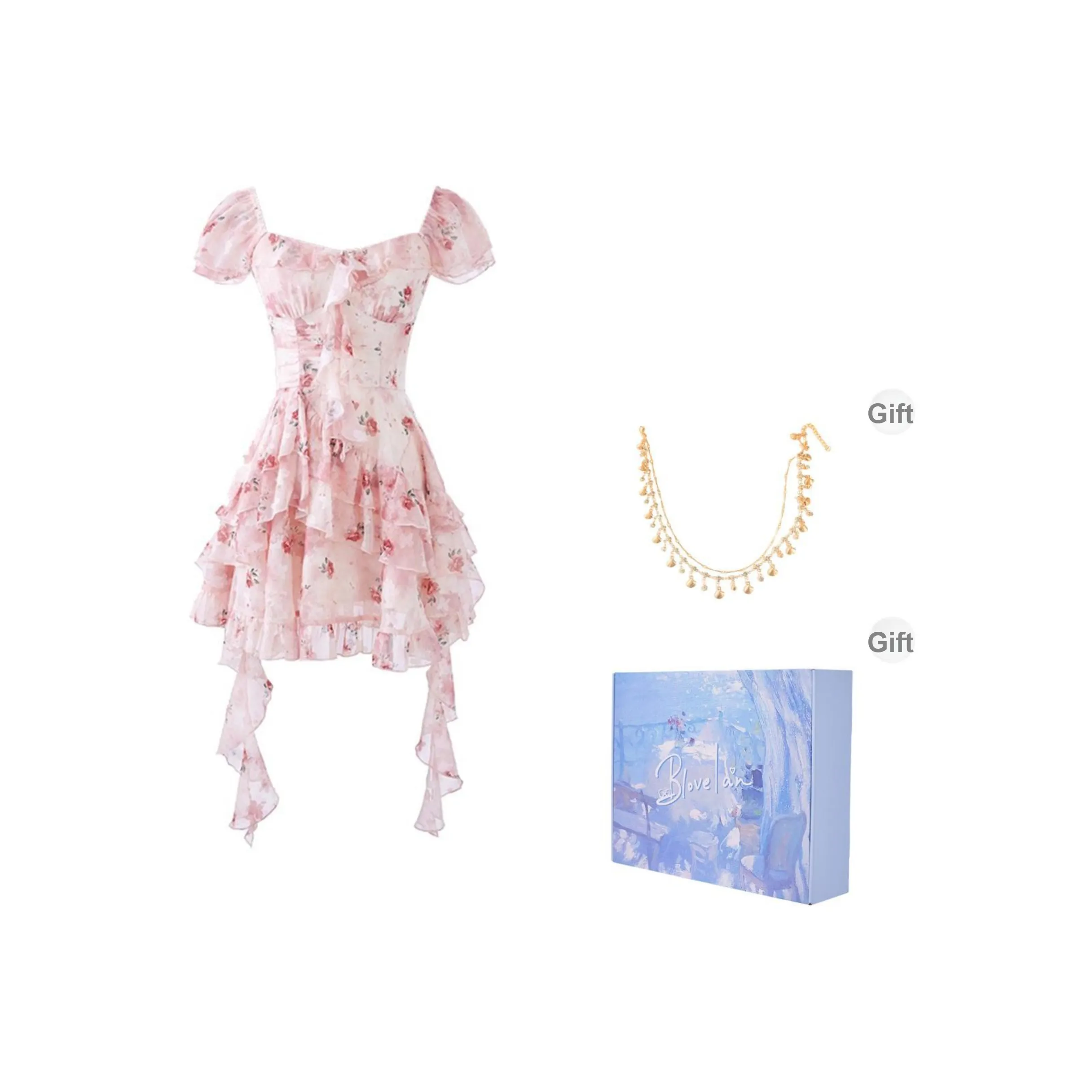 Blovelan Короткий рукав Платье Женское