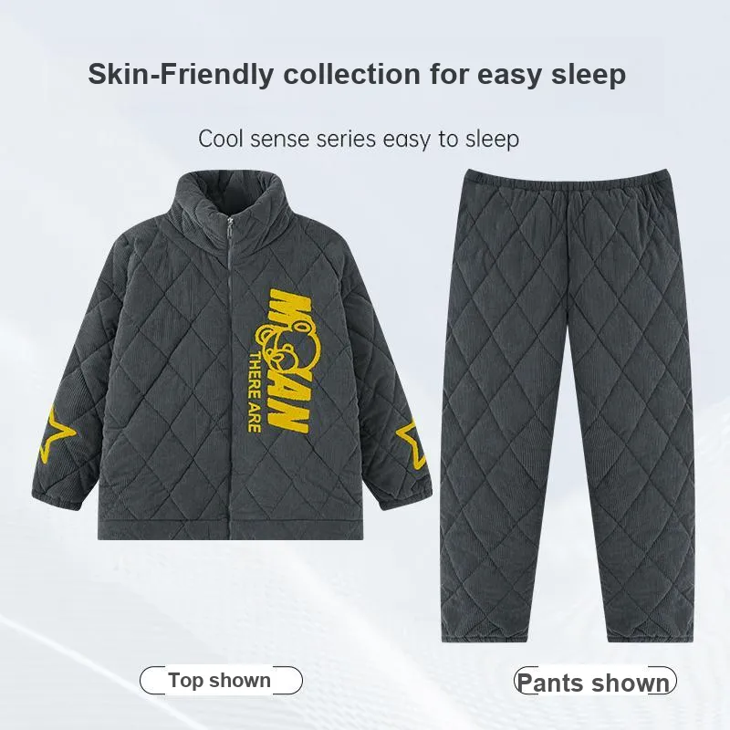 OUSHIBO Pajama Set Men's Image Color-3