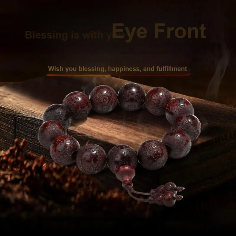 PUTUOSHANWENCHUANG Rosewood Bracelets Unisex-4