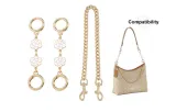 Coach straight gold camellia 12cm [two] + decorative chain puppy buckle 45cm
