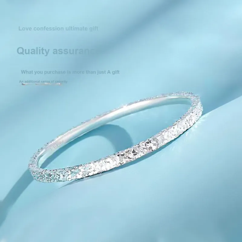 HAOYINFANG Pure Silver 9999 Bangles Unisex-1