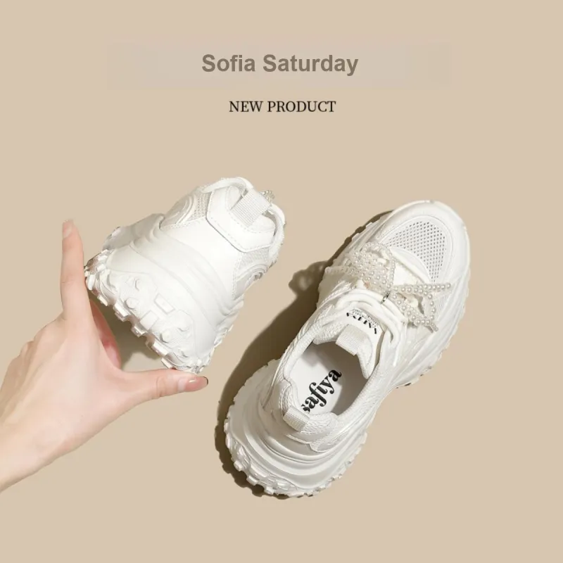 Safiya Cushioning Abrasion Resistant Lightweight Low Top Chunky Sneakers Women's-2