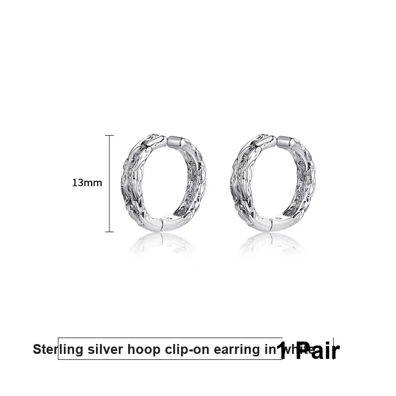 ZWU 925 Sterling Silver Earrings Men's-4