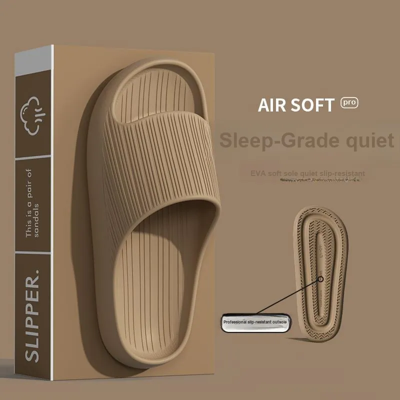 Foot Recreation Summer Minimalist Style Vertical Stripes Eva Anti Slip And Wear Resistant Slippers Home Slippers Unisex-19