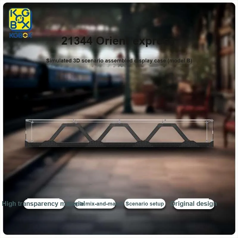 KGBOX Used For LEGO Building Block IDEAS 21344 Orient Express Train Figure Display Case Model Accessories-13