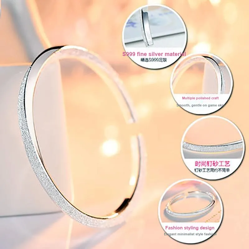 U state S999 Fine Silver Sterling Silver Bracelets Women's-1