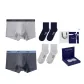 2 Pack Box[Dark Gray+Light Gray][Long Staple Cotton Socks × 2 Pack]