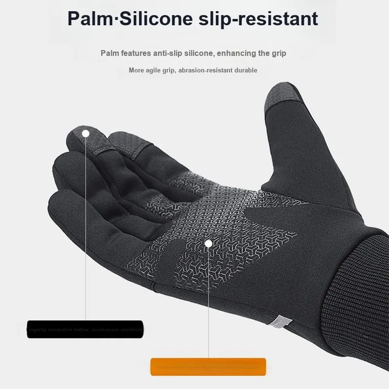 SLSM Riding Equipment Cycling Glove Unisex Black Gray-2