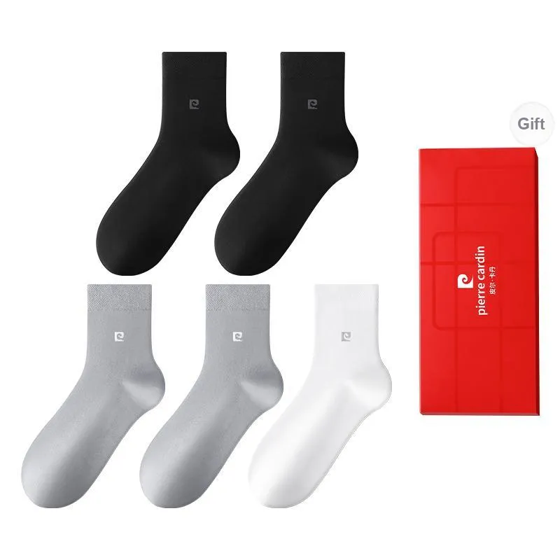 PIERRE CARDIN Mid Calf Socks Men's 5 Double Box-1