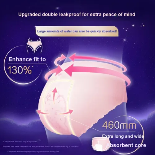 Laurier KAO Goodnight Брюки Aunt Полотенце Panty Позиционирование стиля Санитарная прокладка 2 Планшеты Пачка