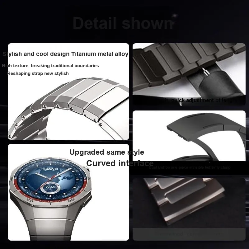 LOVINGCOOL Watch Band Huawei Compatibility Titanium Alloy Material-4