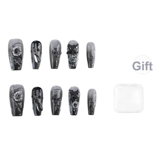 Песня Биография Готический стиль Розовый Премиум Feel Фальшивая ногть Средний ЛАДДЕР 25 мм