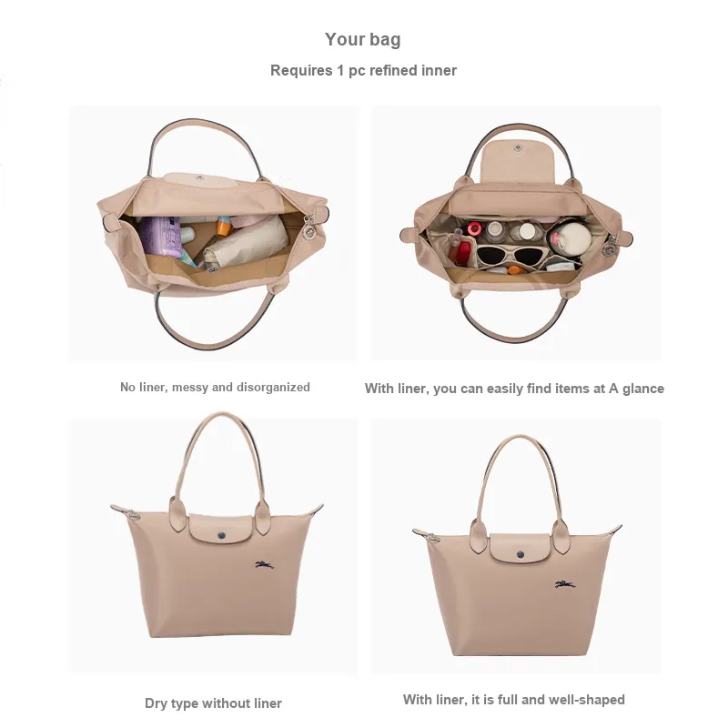 Tide Sateen DuPont Paper Bag Accessory Bag Insert Women's-3