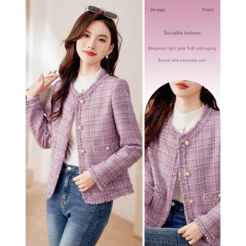 Like The Age Of Water Velvet feel Coat Women's Purple-3