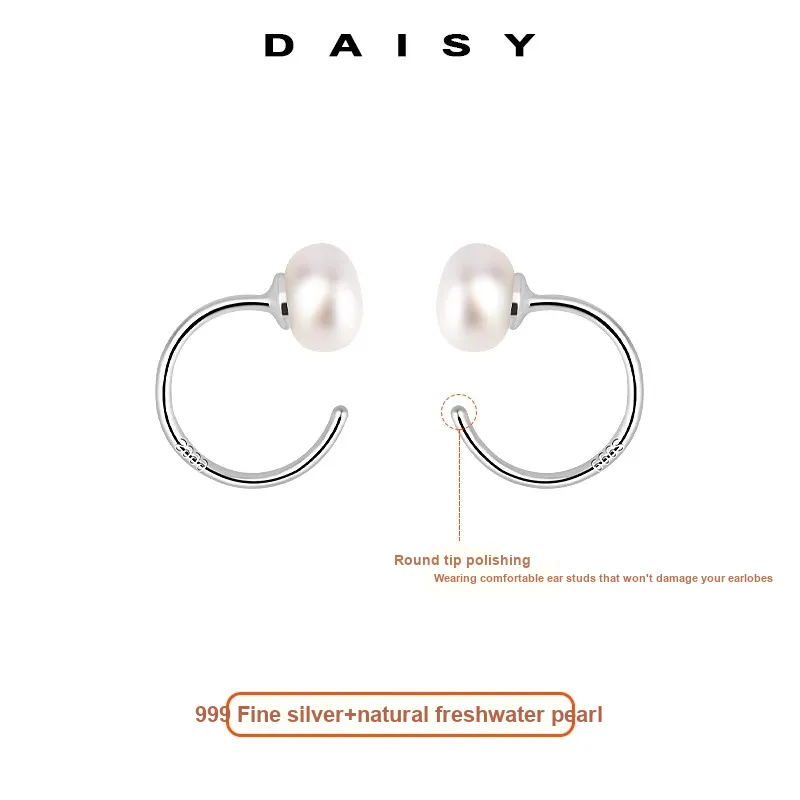 Daisy Dream 999 Fine Silver Earrings Women's-2