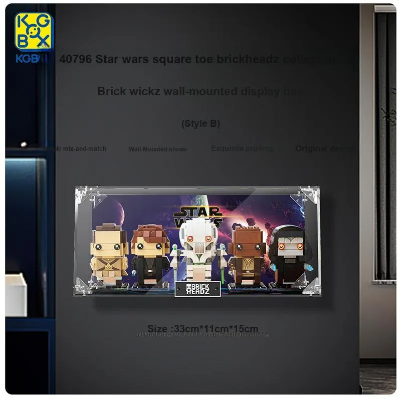 KGBOX Star Wars Square Toe Zees, The Revenge Of The Hero And The Villain, Sith, Acrylic Display Case Model Accessories-2