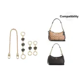 [Gold-Tone Three-Piece Set]Black Camellia 15cm+Camellia 1-Section 2-Pack+Decorative Chain 40cm