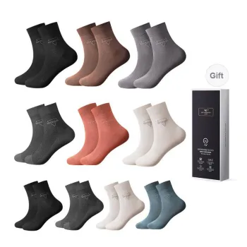 SEPTWOLVES Mid Calf Socks Men's Box Of 10 Packs Mixed Color
