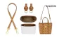 DuPont Paper Liner *Anti-Wear* One Shoulder Thin Shoulder Strap Three-Piece Set Brown