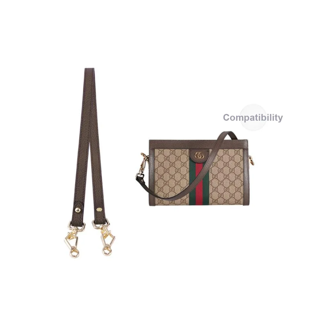 GUYI Сумка из коровьей кожи ремешок женский коричневый