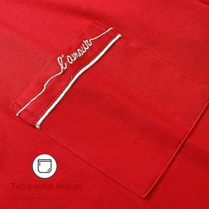 MADALLO Pajama Set Spring And Fall Season Men's China Red-5