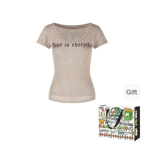 DEDY T Shirts Women's Light Coffee Shopping Bag