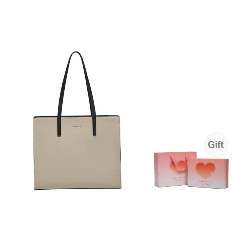Marino Orlandi Synthetic Leather Tote Handbag Shoulder Bag Large Size Women's Black Red/Gray White Black-4