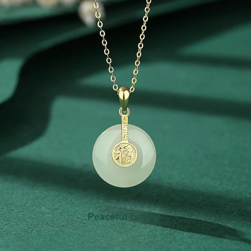 VOCK Chalcedony Jade Necklaces Women's-1