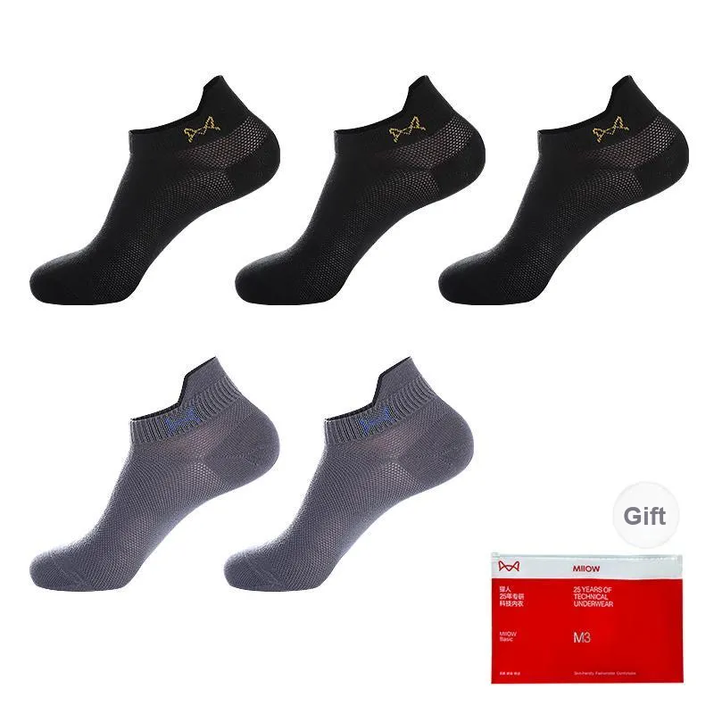 MIIOW Cool One Summer Series Ankle Socks Men's 5 Pack-33