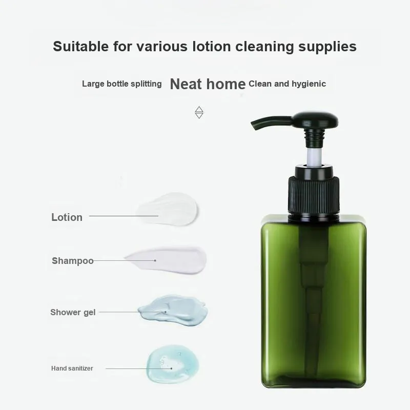 JINGLINGLONG Transparent Travel Shower Gel Hand Sanitizer Dispenser 100ml With Empty Shampoo And Conditioner Bottles-1