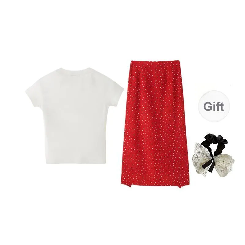 PAVEA Two Piece Skirt Sets Women's-1