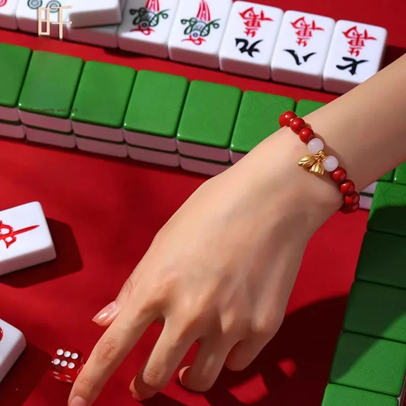 Strange Snow Reconstructed Cinnabar Bracelets Unisex-1