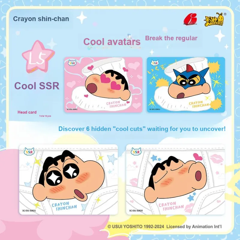 KAYOU Shiro Konomi Shinnosuke Nohara Action Kamen Crayon Shin-Chan Collector's Card IP/Anime Cards Set Of 20 Packs-6