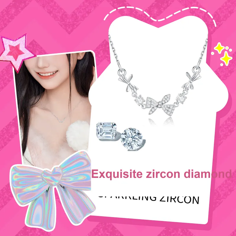 Barbie S925 Silver, Synthetic Cubic Zirconia Necklaces Women's-5