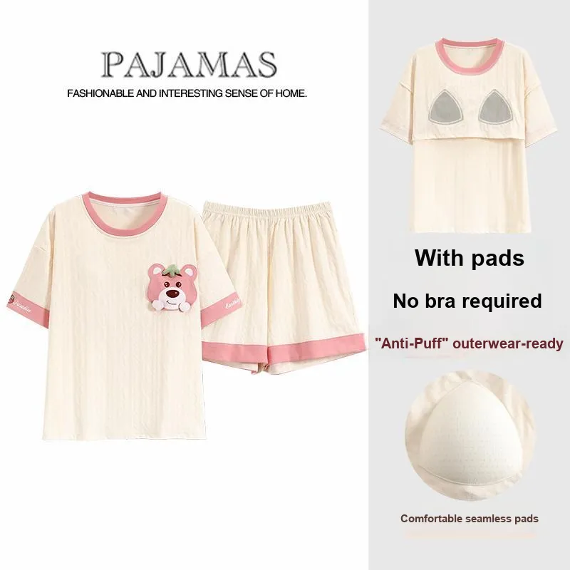 The Story Of The Flower Season Pajama Set Women's Ecru-3