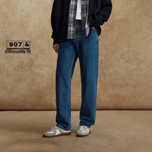 JACK JONES E42 Medium Denim Blue Men's Jeans JACK JONES E42 Средний деним синий мужской джинсы