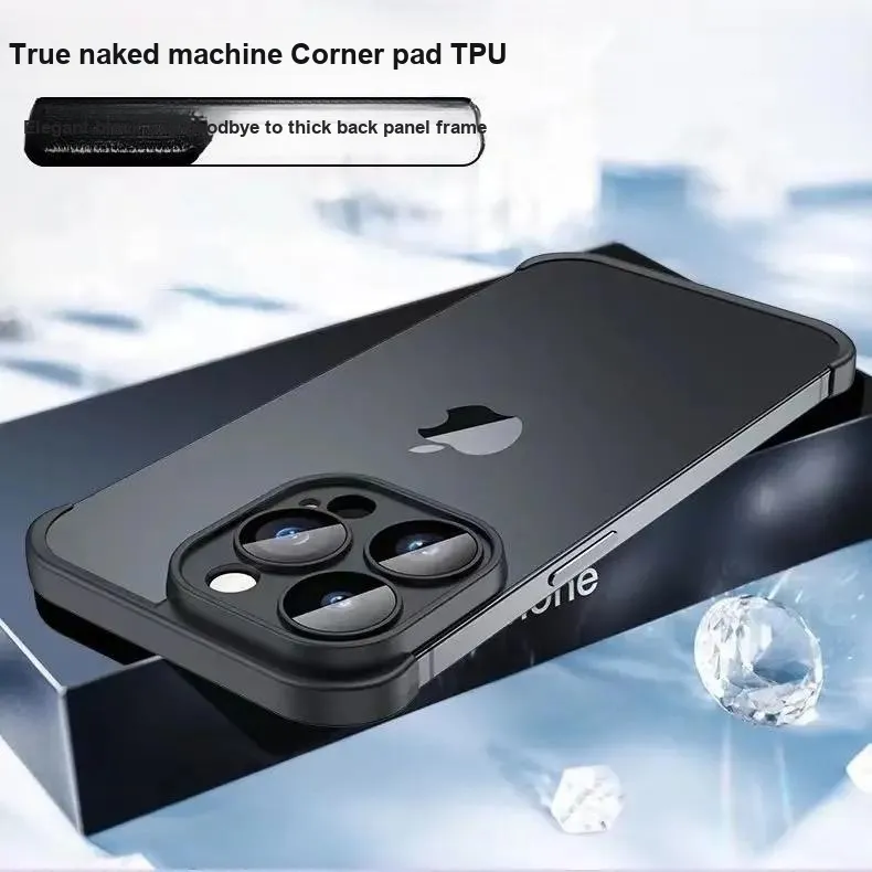 LONGYUGU TPU Material Frameless Quad Impact Resistant Phone Case Compatible With IPhone 12/13/14/15/16/Plus/Pro/Pro Max-1