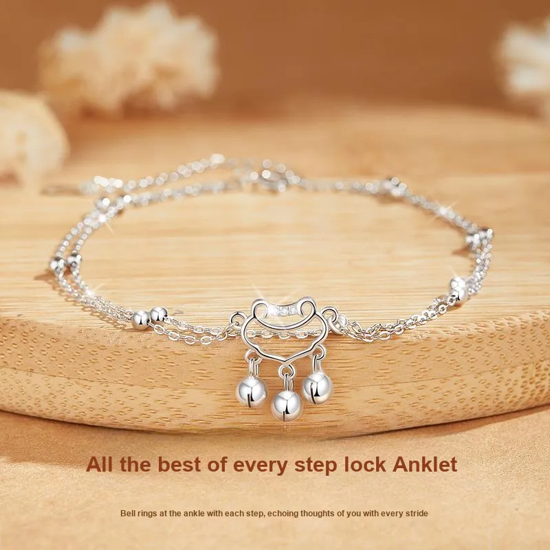 MOLADY S925 Silver Anklet For Women's Women's-1