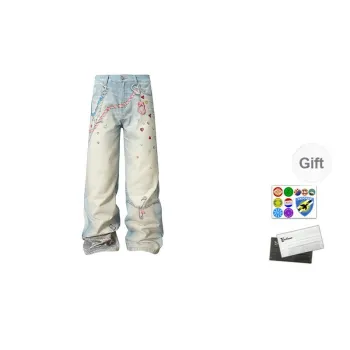 YADcrew Summer Jeans Unisex Blue