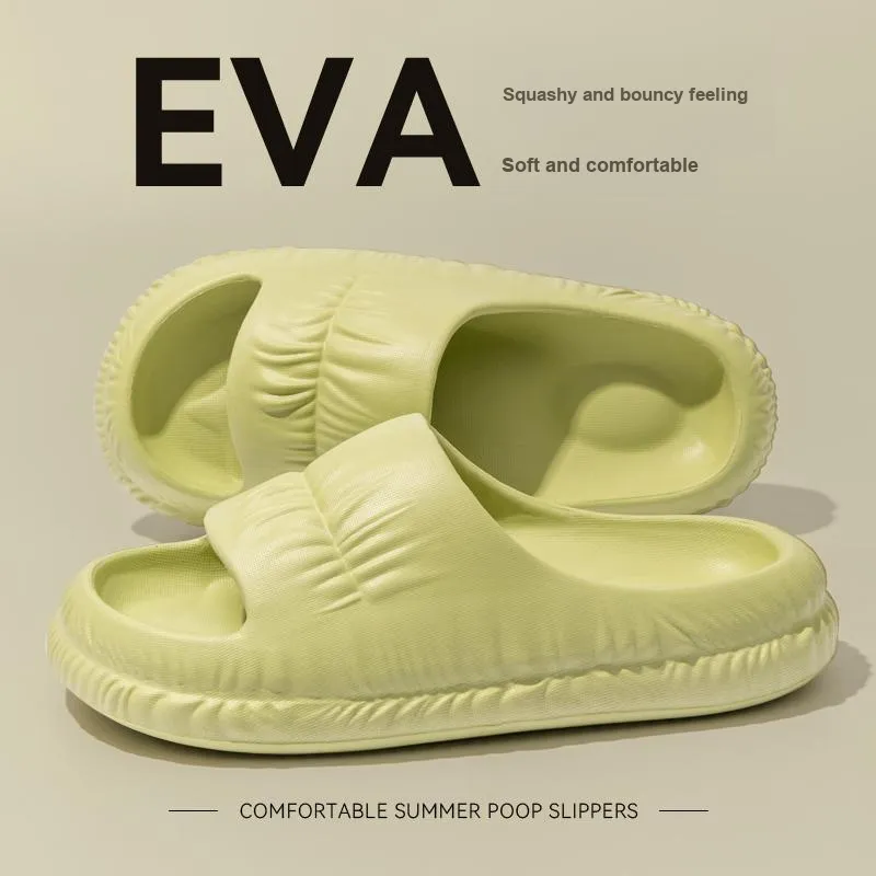 LUNNIFEIYA Platform Squashy And Bouncy Feeling Indoor Home Bathing Couple Slippers-1