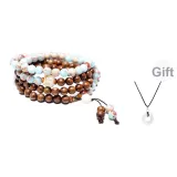 Padauk-108 Pcs Half Mountain Water Necklace
