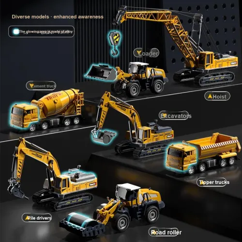 Bergers Сплав Строительство Транспорт Подарочный набор к Новому году Модель хобби Экскаватор Игрушечная машина Набор Игрушек