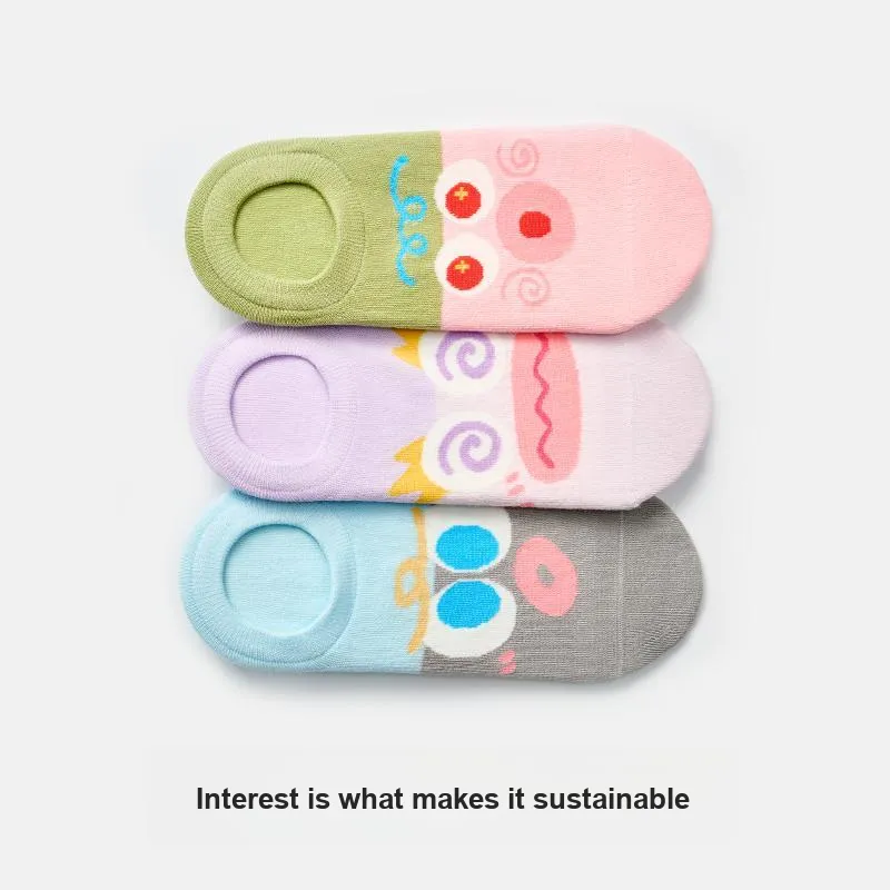 Primeet No Show Socks Women's 5 Pack Perfect Mood-1