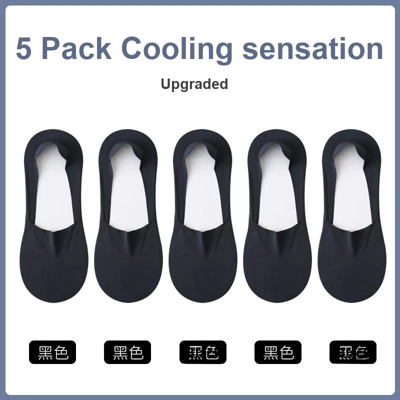 H YXIANG No Show Socks Unisex 5 Pack-15