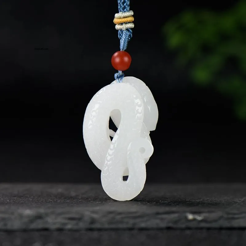 KUNYUYAO Hetian Jade Pendants White Jade Unisex-17