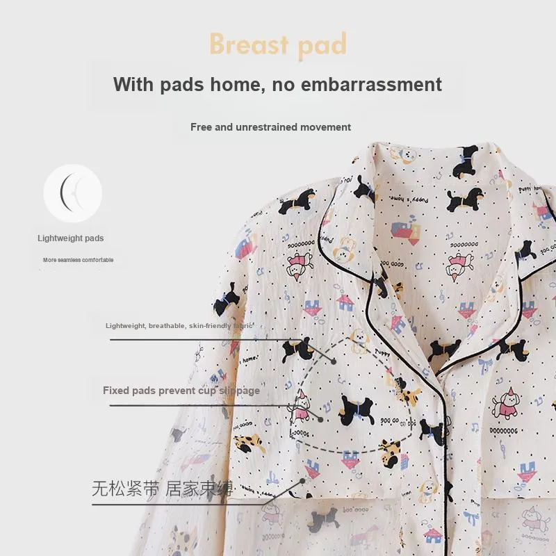 OUSHIBO Pajama Set Women's Image Color-2