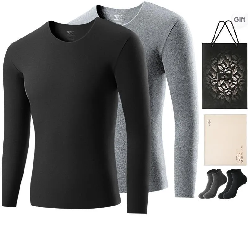 SEPTWOLVES Thermal Tops Men's 2 Pack+Shopping Bag-15
