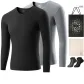 Crew Neck 2 Pack (Night Black+Lilac Gray) with 2 Pack Socks+Shopping Bag