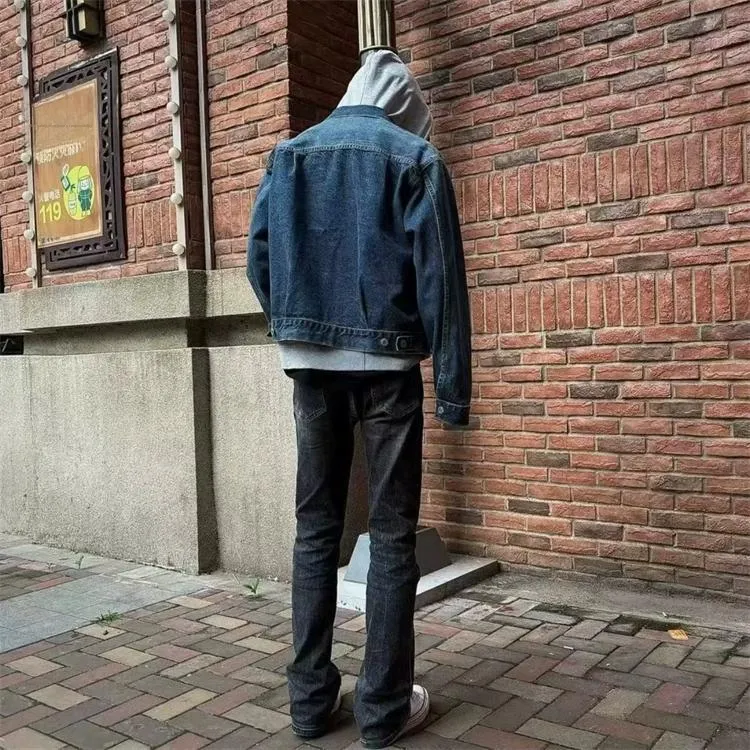 NVRFRGT Jeans Unisex Black Gray Color-13